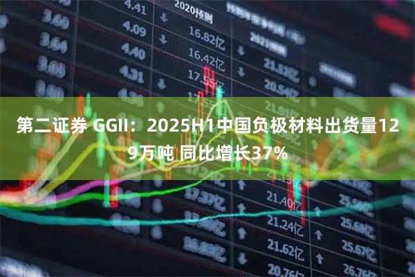 第二证券 GGII：2025H1中国负极材料出货量129万吨 同比增长37%