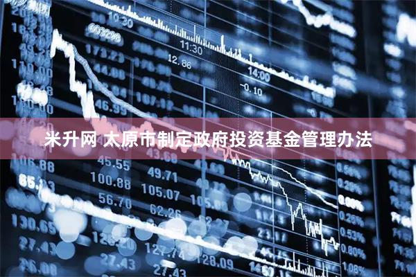米升网 太原市制定政府投资基金管理办法